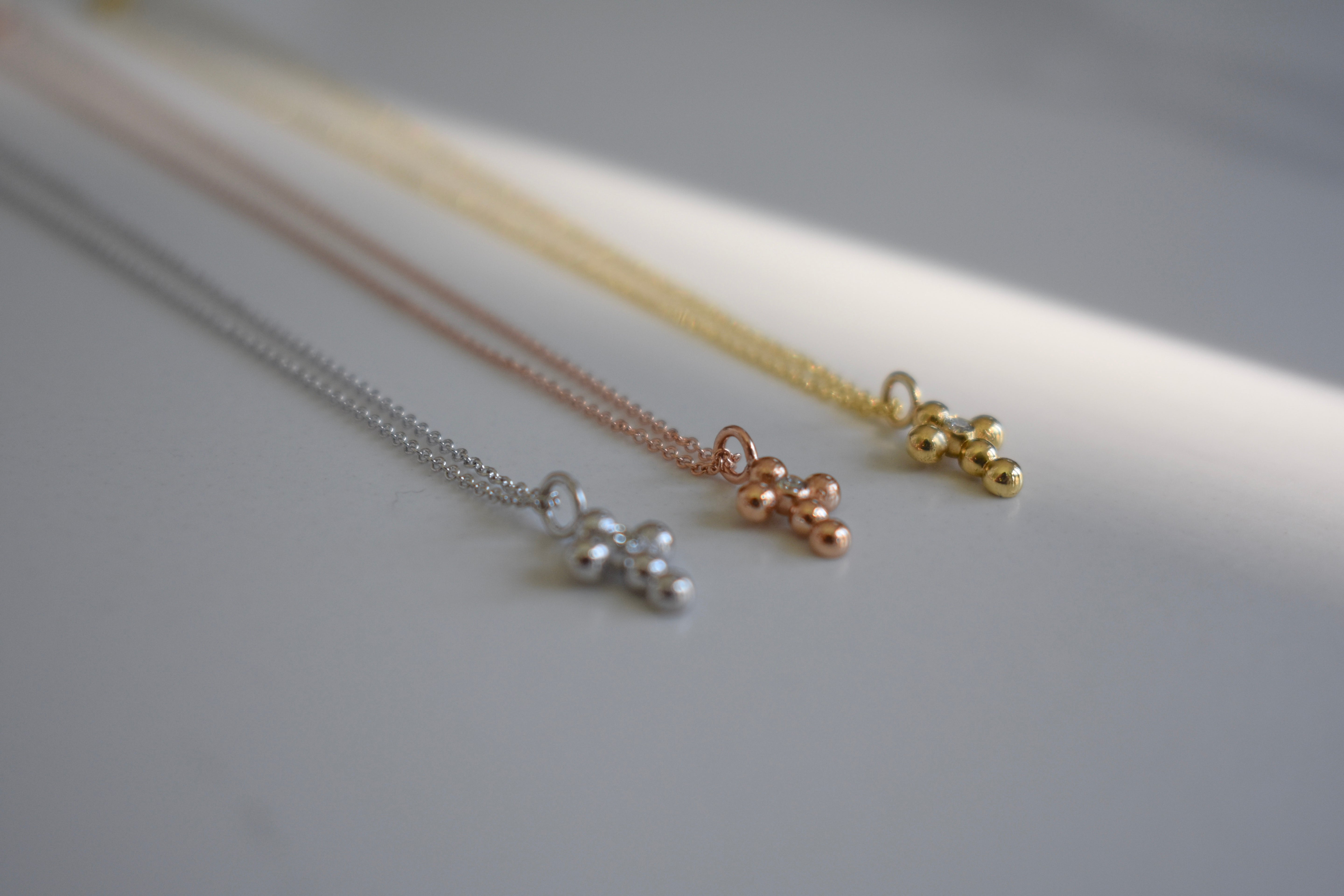 Children necklace gold, Gold Necklace for Kid Girl, Girls children necklace, Bubble Cross Necklace mini