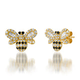Kids earring,Bumblebee Earrings, Bumblebee studs gold,Bumble Bee Studs,