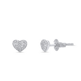 Dainty Heart Diamond Studs