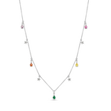 Sapphire and Diamond Star Necklace