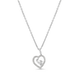 Newborn Baby Diamond Heart Necklace