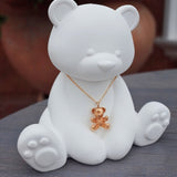 Teddy Bear Necklace Gold, Teddy Bear Necklace Gold, dainty teddy bear necklace, Dainty teddy bear necklace gold, teddy bear necklace for baby,