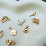 Children's pendants, kid's pendants , Kid's charm for necklaces and bracelets, Blue Butterfly Charm yellow Gold, smiley charm pendant, smiley face charm pendant, Smiley face charm pendant gold, smiley face pandora charm, smiley face necklace, Kids pendant