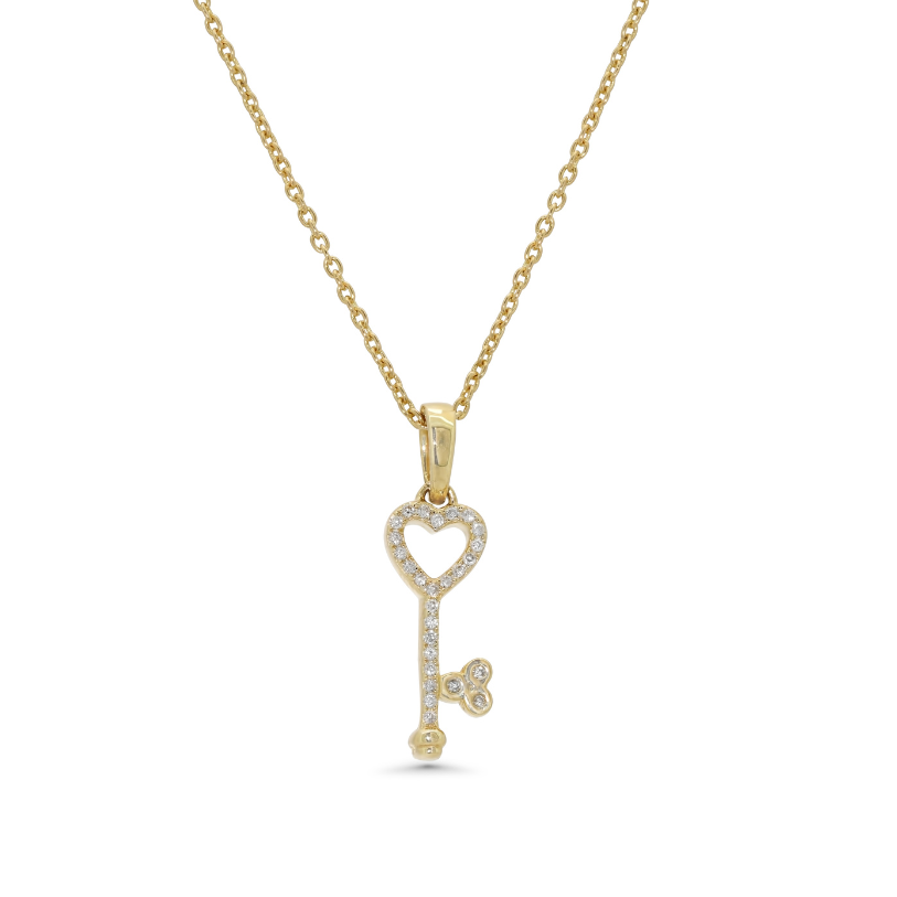 Gold Key Necklace, gold necklace, key pendant necklace, gold keychain, key pendant, Heart & Key Necklaces, key necklace gold