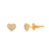 Dainty Heart Diamond Studs