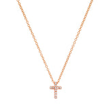 Diamond Cross Necklace Mini