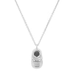 Children's necklaces, Baby Shoe Necklace White gold