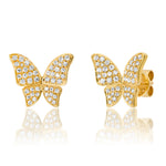 kids jewelry, diamond earrings, flower studs, kids earrings gold, Stud kids earrings gold, Baby Earrings Gold, Real Diamond Earrings for baby girl,fine jewelry for kids, children's jewelry Diamond Butterfly Studs, 