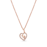 Newborn Baby Diamond Heart Necklace