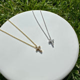 Diamond Cross Necklace Mini