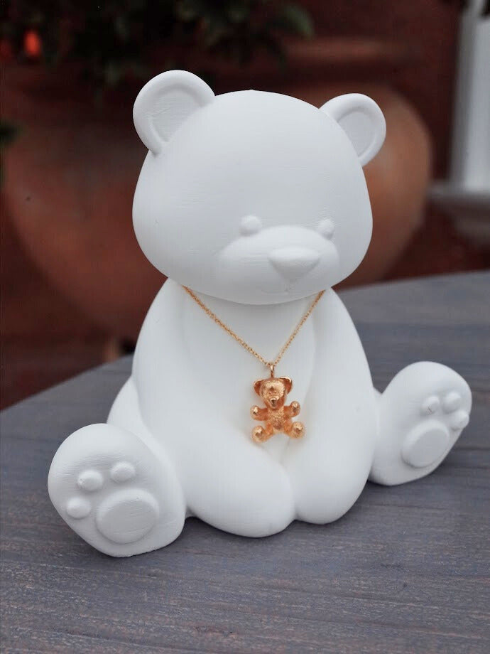 Teddy Bear Necklace Gold, Teddy Bear Necklace Gold, dainty teddy bear necklace, Dainty teddy bear necklace gold, teddy bear necklace for baby, 