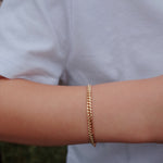 Solid Gold Link Chain Bracelet, Girls solid gold link chain bracelet kids, 18k solid gold link chain bracelet kids, Kids Gold Bracelet