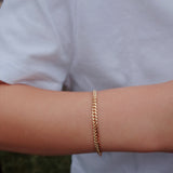 Solid Gold Link Chain Bracelet, Girls solid gold link chain bracelet kids, 18k solid gold link chain bracelet kids, Kids Gold Bracelet