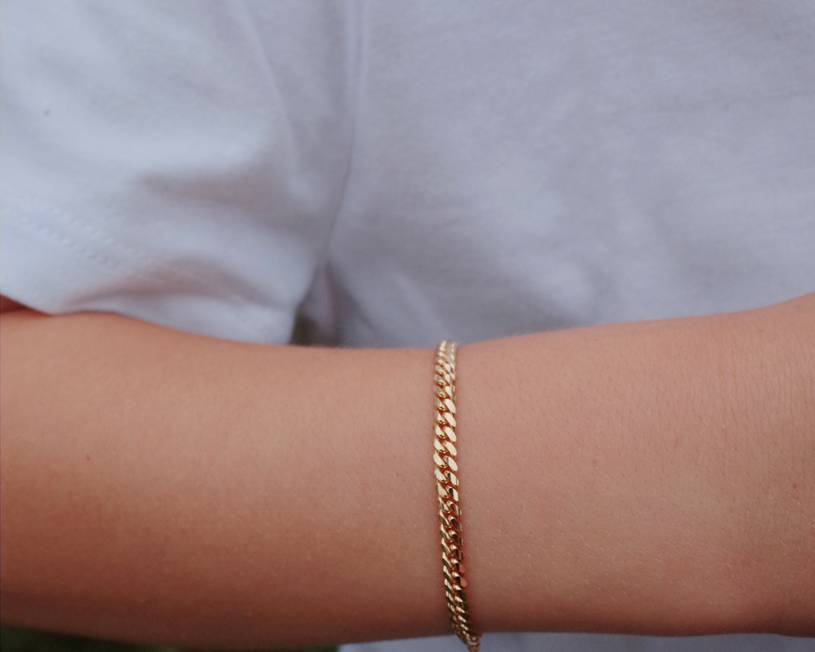 Solid Gold Link Chain Bracelet, Girls solid gold link chain bracelet kids, 18k solid gold link chain bracelet kids, Kids Gold Bracelet